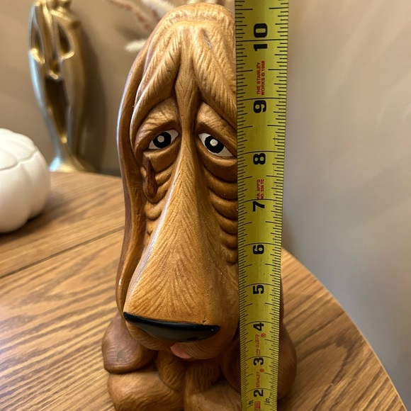 Vintage Brown Crying Basset Hound Mid Century Modern Ceramic Figurine MC… - Picture 10 of 11
